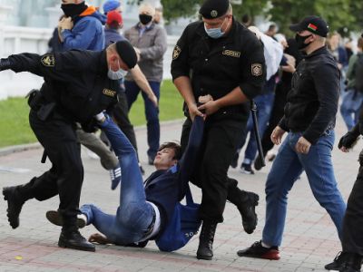 Акция протеста в Минске 14 июля. Фото: Сергей Гриц / AP
