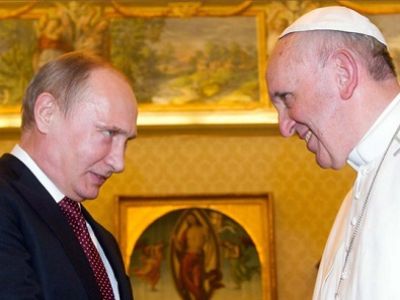 Владимир Путин и Папа Римский. Фото из блога avmalgin.livejournal.com