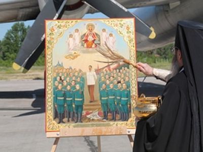Освящение иконы со Сталиным. Фото: vzsar.ru