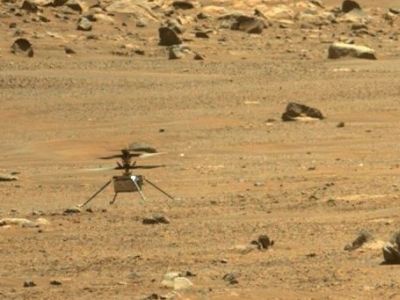 Дрон Ingenuity на поверхности Марса. Фото: mars.nasa.gov