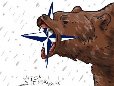 Россия потребовала гарантий о ненападении от оборонительного союза #НАТО... Карикатура А.Петренко: t.me/PetrenkoAndryi