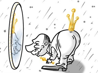 Примерка царской короны. Карикатура А.Петренко: t.me/PetrenkoAndryi
