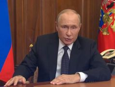 Выступление Владимира Путина от 21.09.22. Скрин видео RTVI