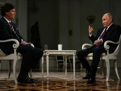 Такер Карлсон и Владимир Путин. Фото: kremlin.ru